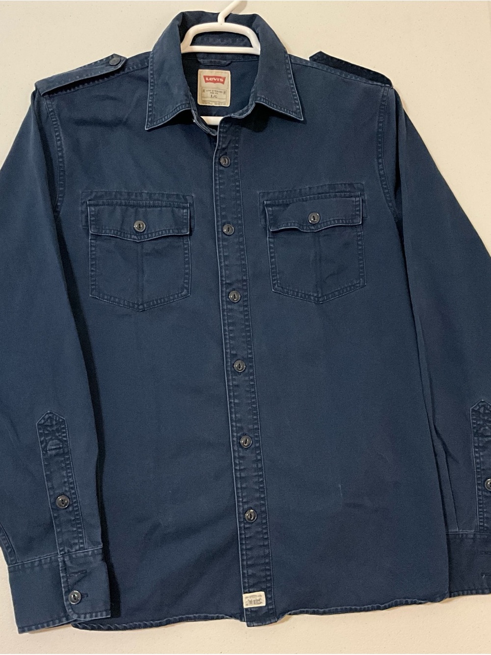 Vintage 80s Levi’s Diamond Label Denim Shirt Button Up Mens Workshirt Large